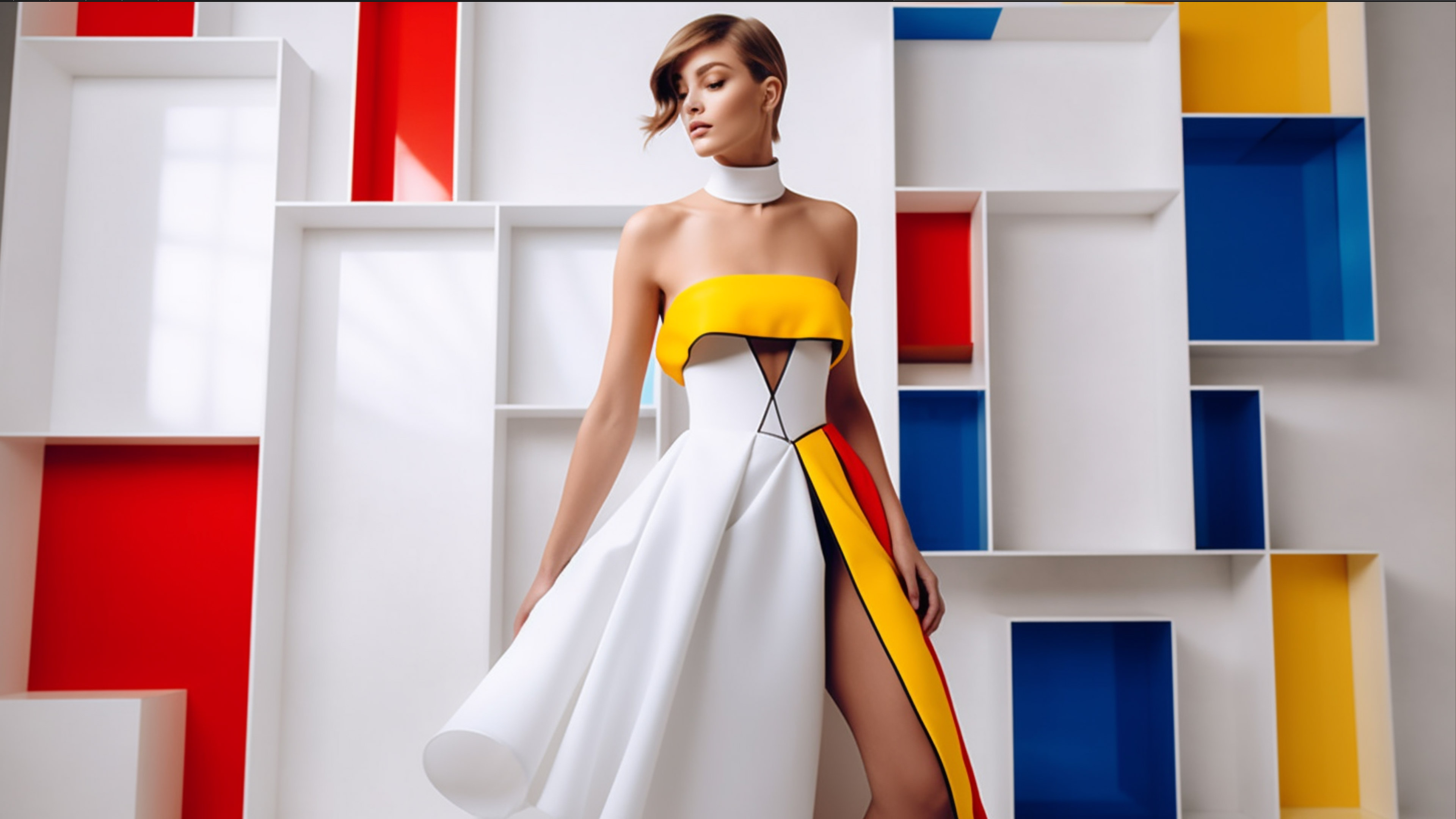 Combining fashion, Mondrian, and AI