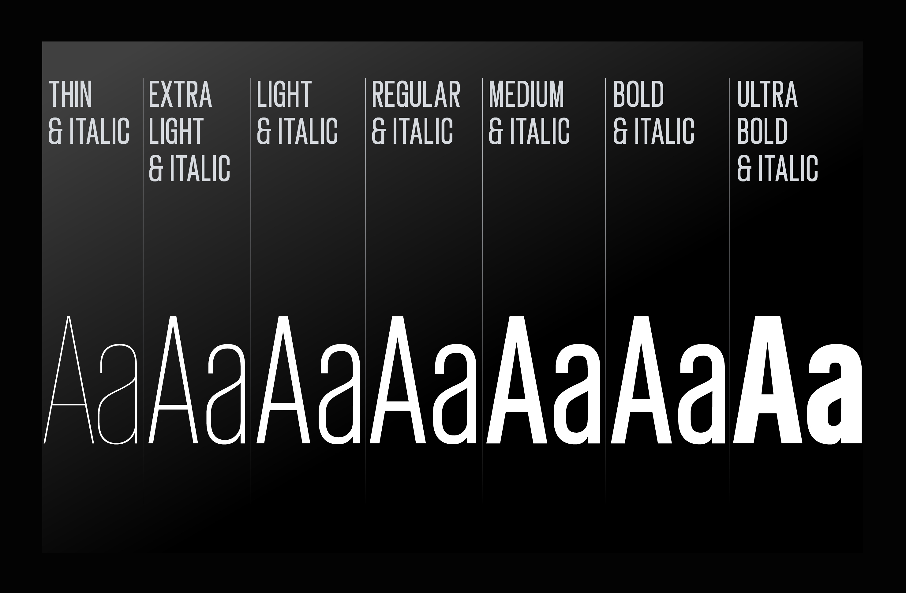Versatile Condensed font