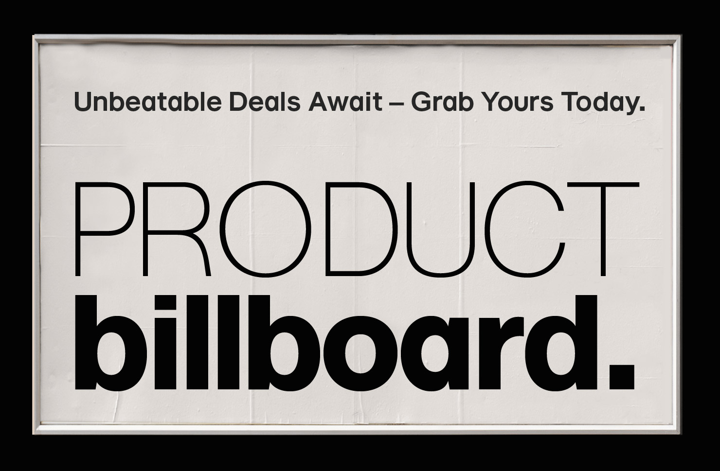 Modern sans serif billboard font