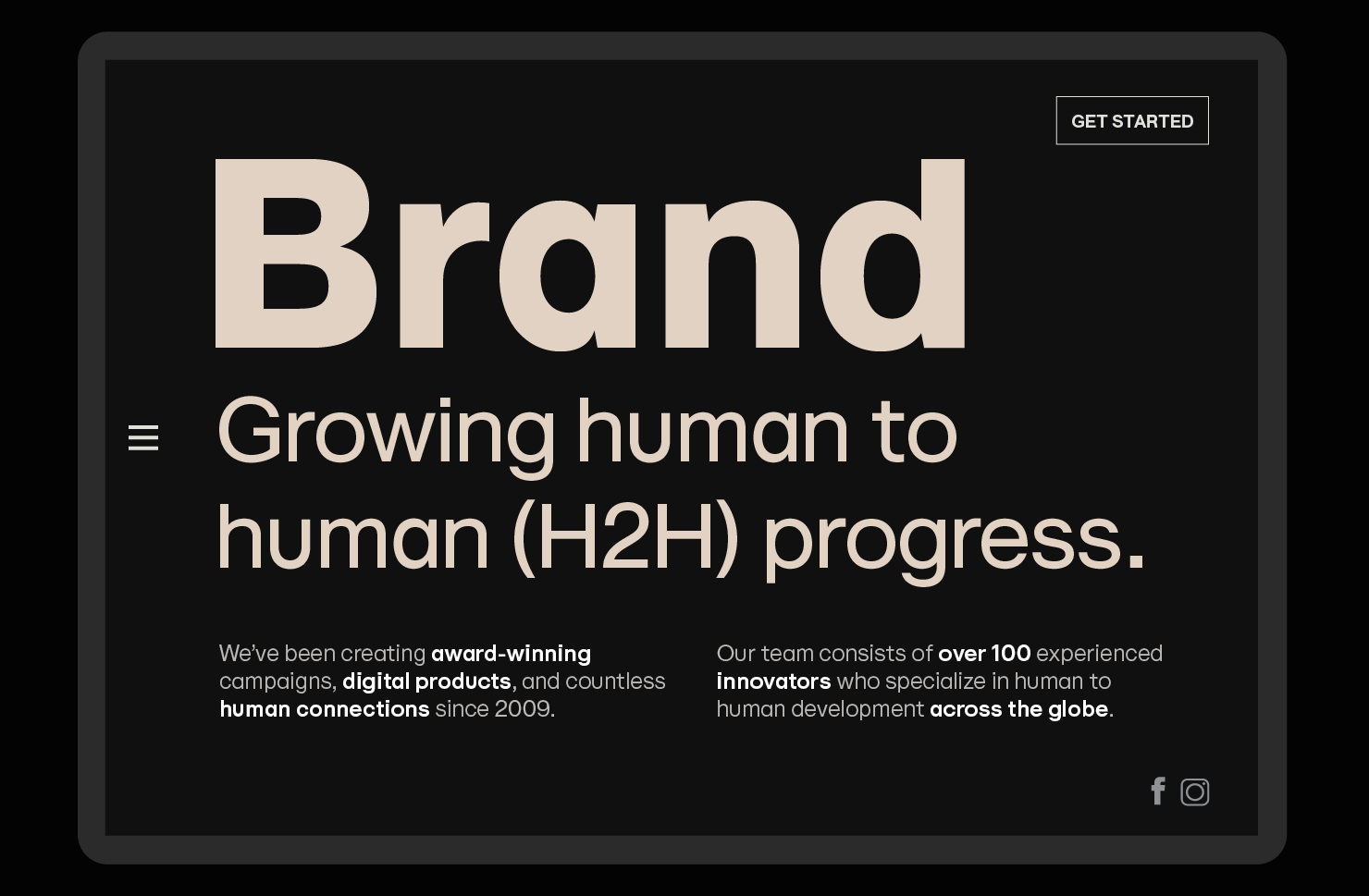 Sans serif branding font