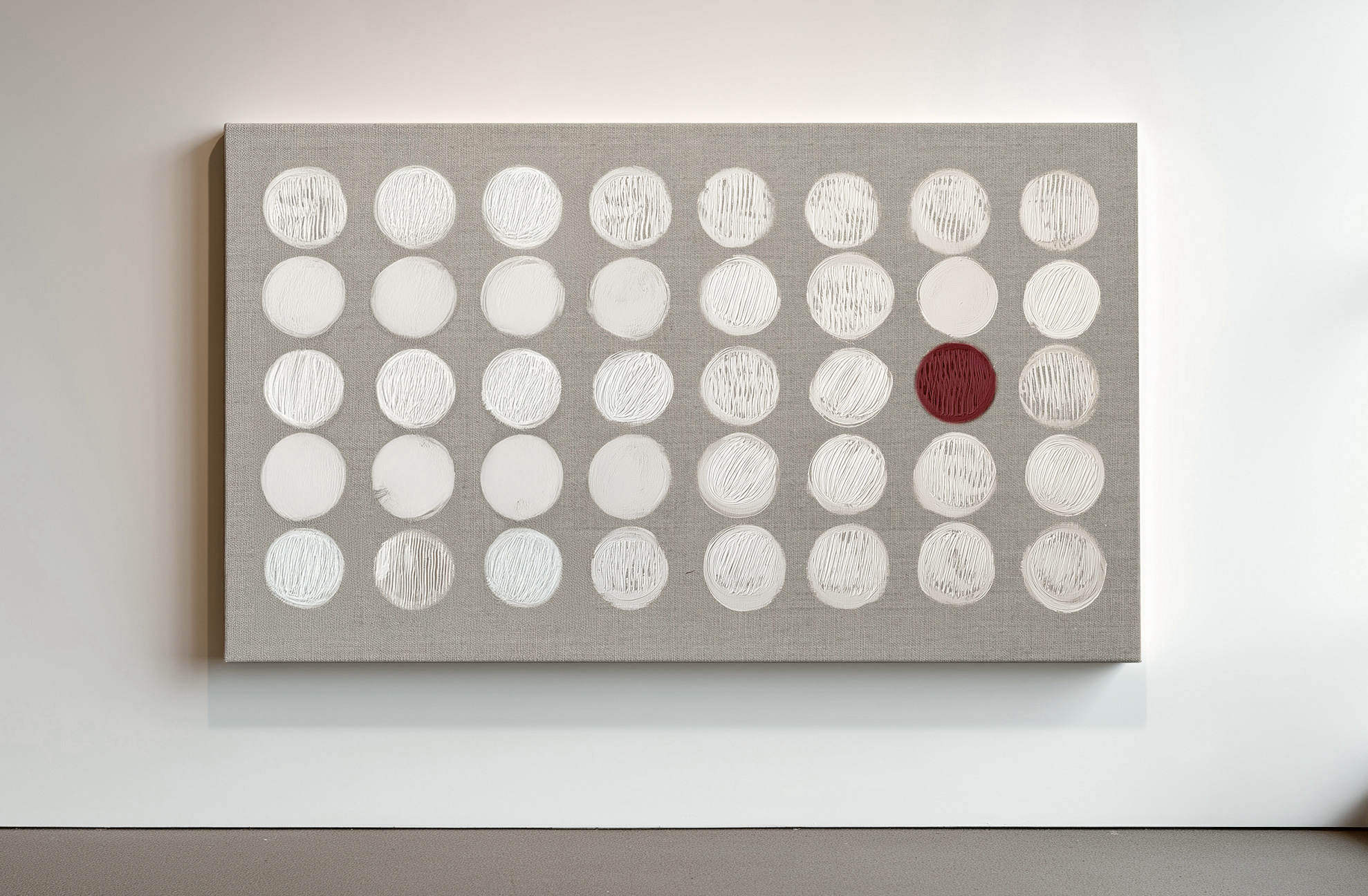 Origins, No. 32 — painting on Belgian linen by Matt Chansky, contemporary abstract painting.
